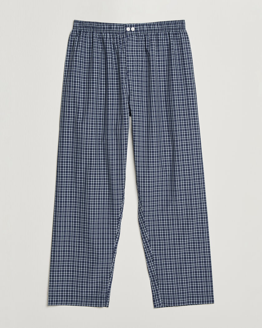 Tekla Fine Twill Pyjama Pants Lanegan Checks – Blu