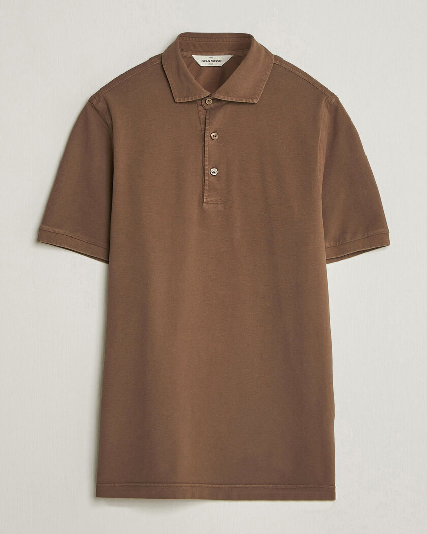 Gran Sasso Washed Polo Brown – Marrone