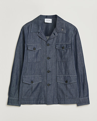 Gran Sasso Cotton Safari Jacket Navy – Blu