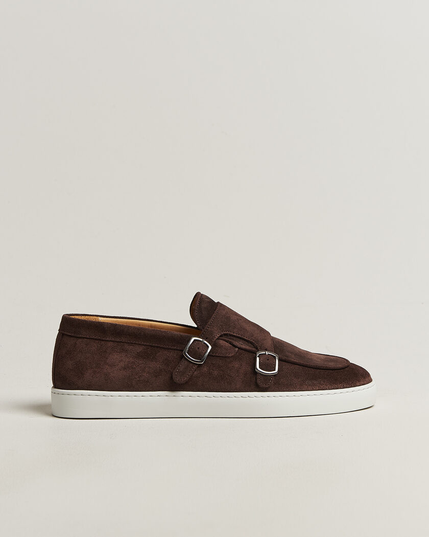 Fliteless Suede Monk Strap Sneaker Loafer Dark Brown – Marrone