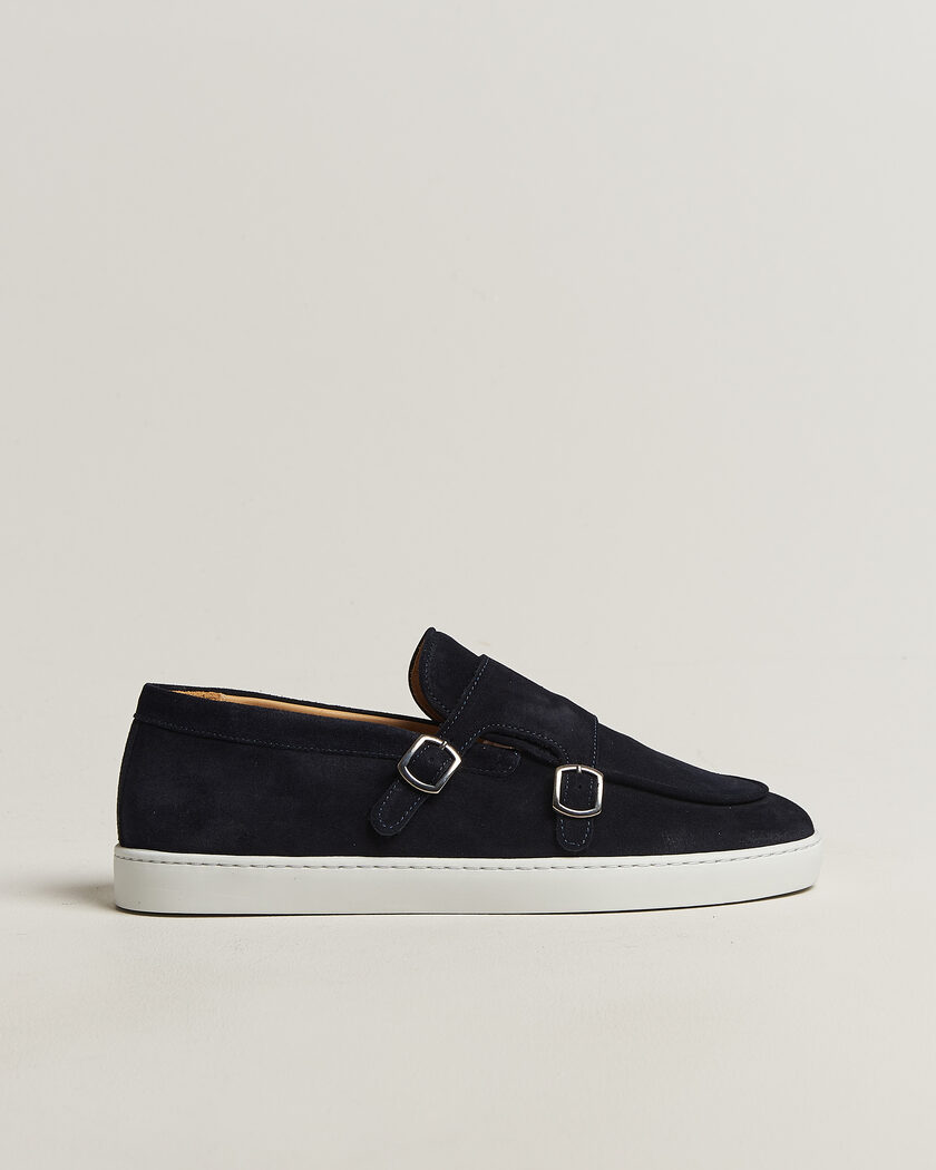 Fliteless Suede Monk Strap Sneaker Loafer Navy – Blu