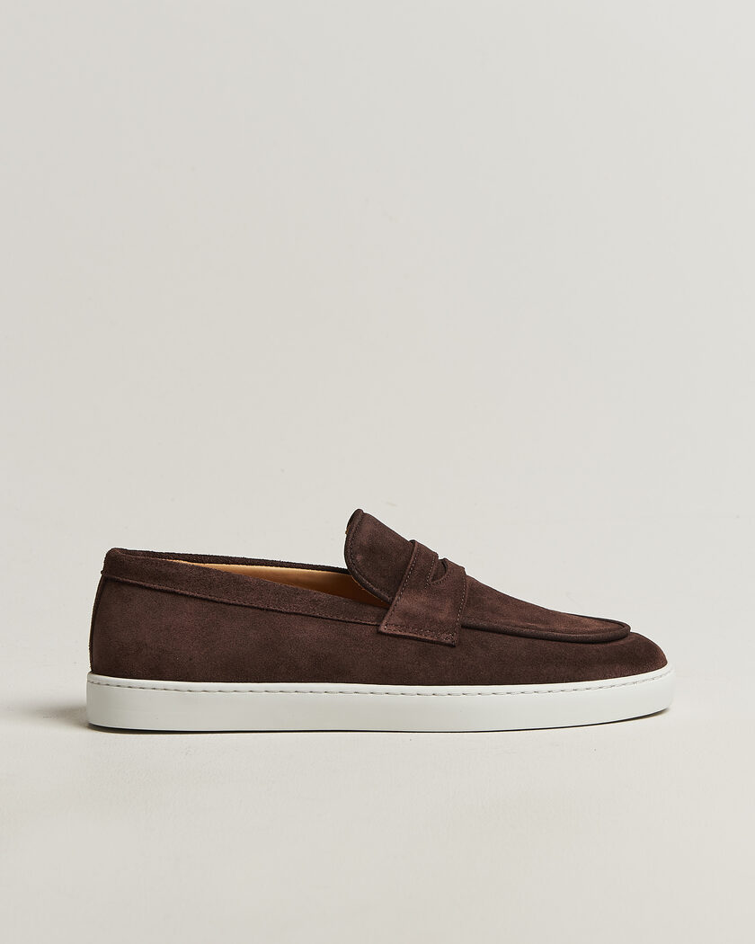 Fliteless Suede Penny Sneaker Dark Brown – Marrone