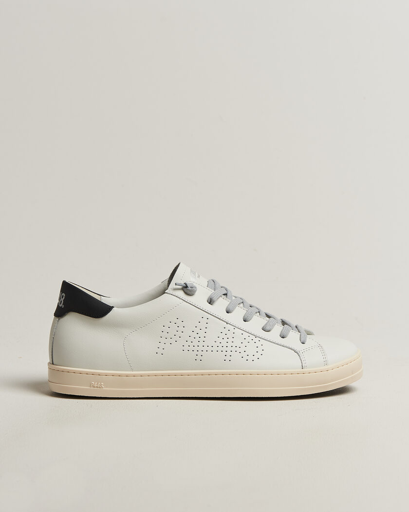 P448 John Leather Sneaker White/Black – Bianco