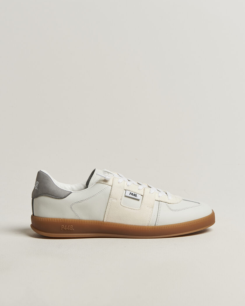 P448 Monza Leather/Suede Sneaker White – Bianco