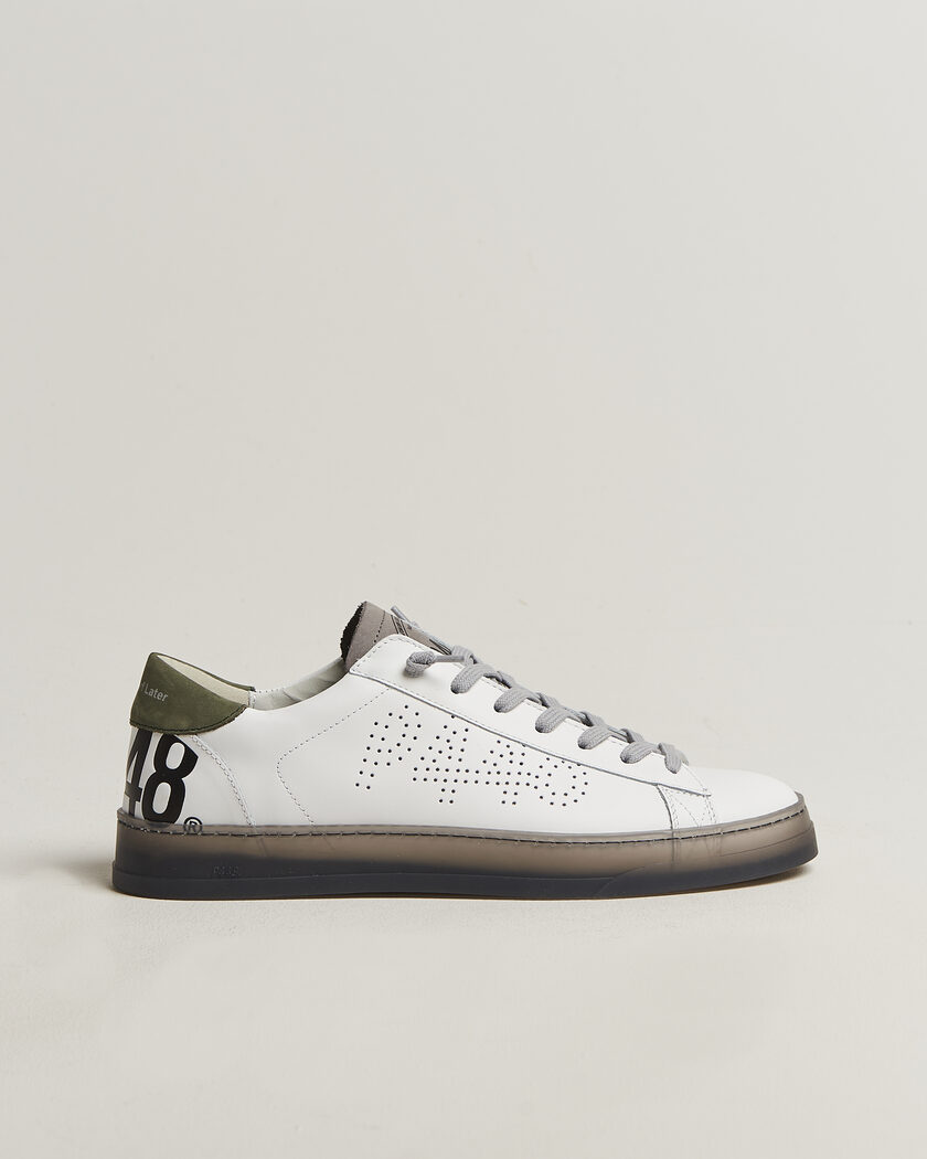 P448 Jack Leather Sneaker White/Grey – Bianco
