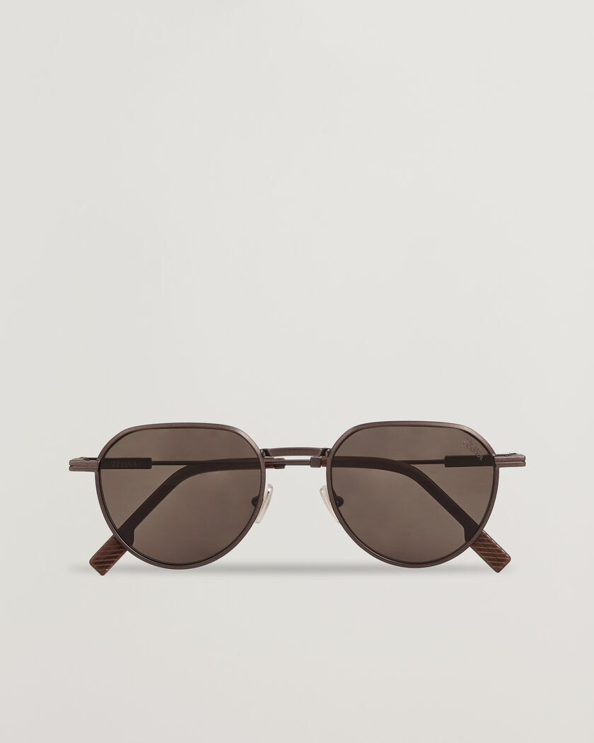 Zegna EZ0297 Sunglasses Dark Bronze – Marrone