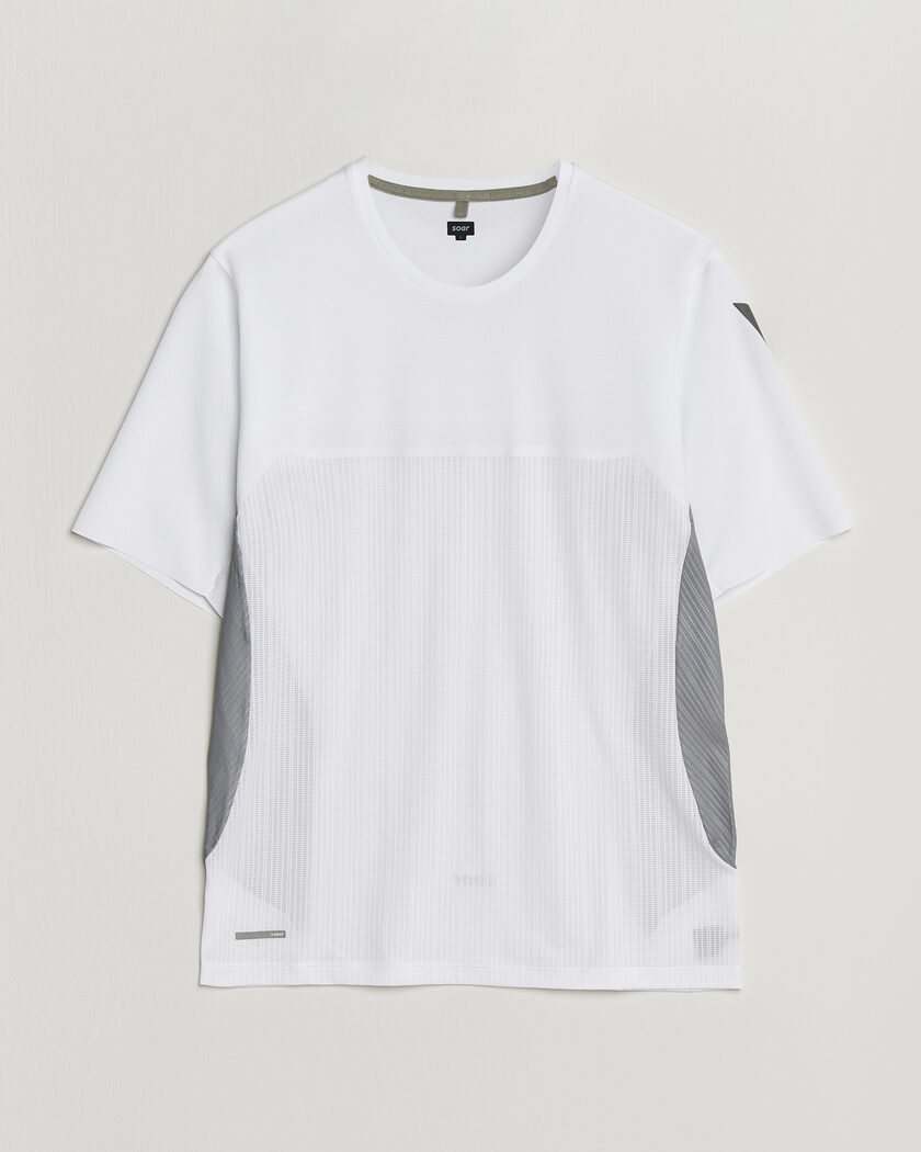 SOAR Running Hot Weather Tee White/Silver – Bianco