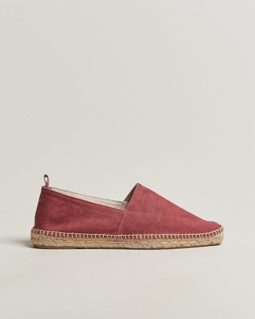Castañer Pablo Washed Canvas Espadrilles Merlot – Rosso