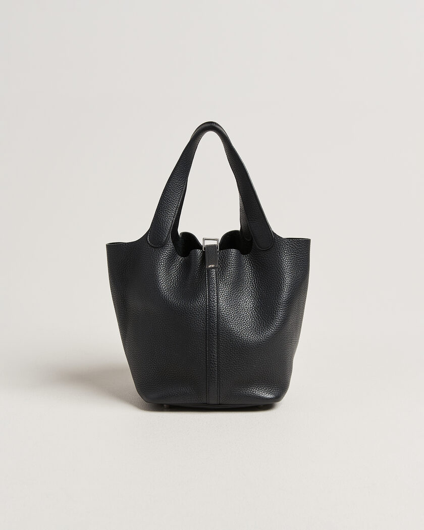  Hermès Pre-Owned Picotin Lock 22 Taurillon Clemence Leather Black – Nero