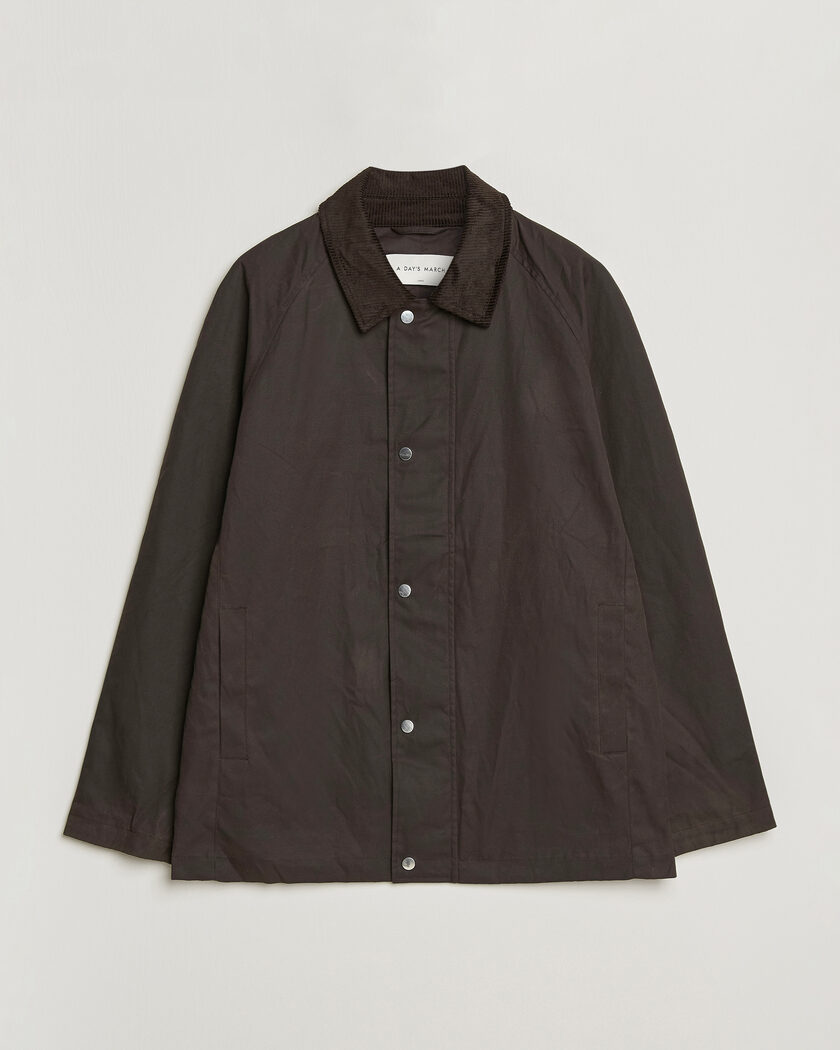 A Day's March Limestone Waxed Jacket Dark Brown – Marrone
