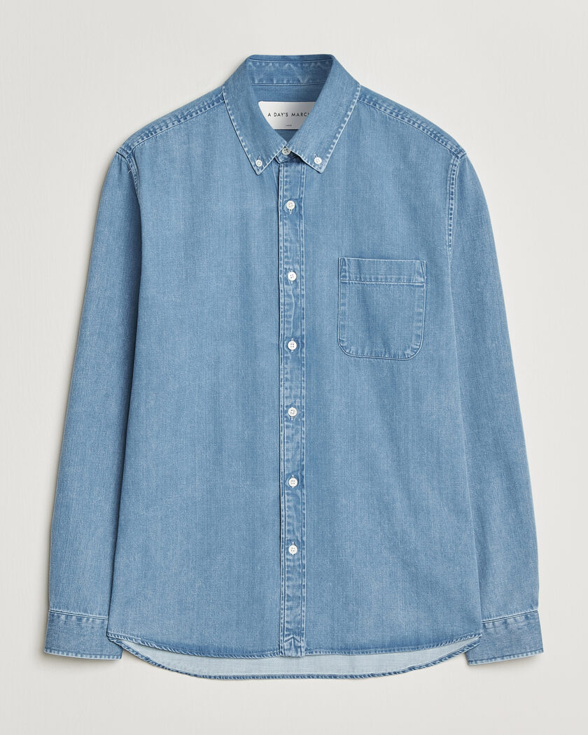 A Day's March Original Denim Shirt Light Blue – Blu