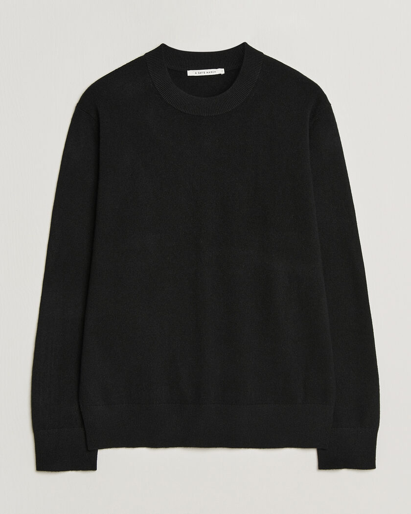 A Day's March Marlow Cashmere Blend Sweater Black – Nero