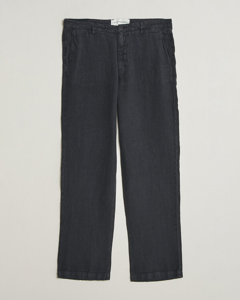 A Day's March Redwood Linen Trousers Black – Nero