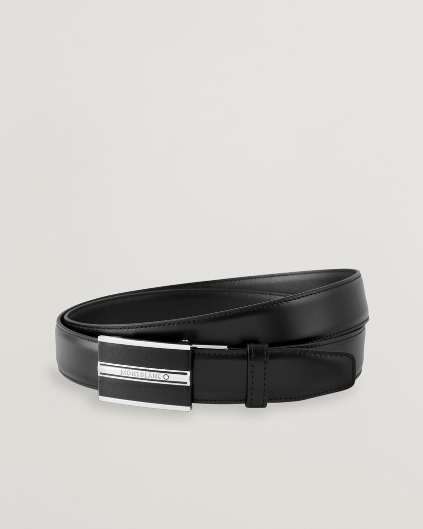 Montblanc Plate 30mm Leather Belt Black – Nero