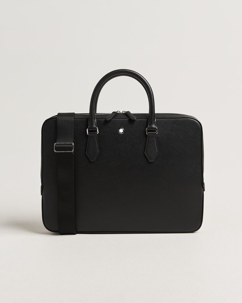 Montblanc Thin Sartorial Leather Briefcase Black – Nero