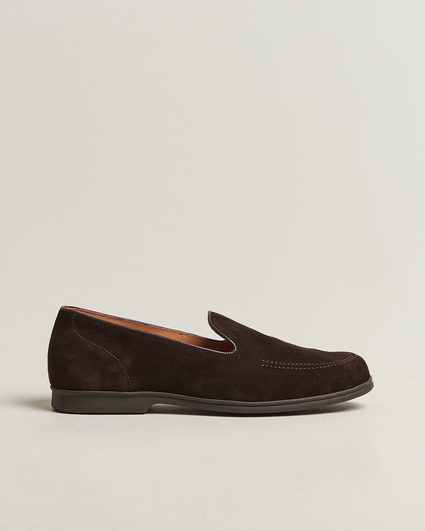 Myrqvist Brännö II Loafers Dark Brown Suede – Marrone