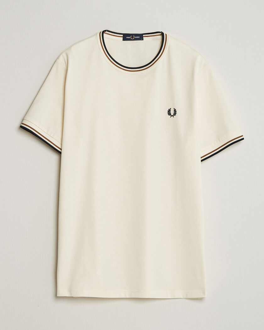 Fred Perry Twin Tipped T-Shirt Ecru – Bianco