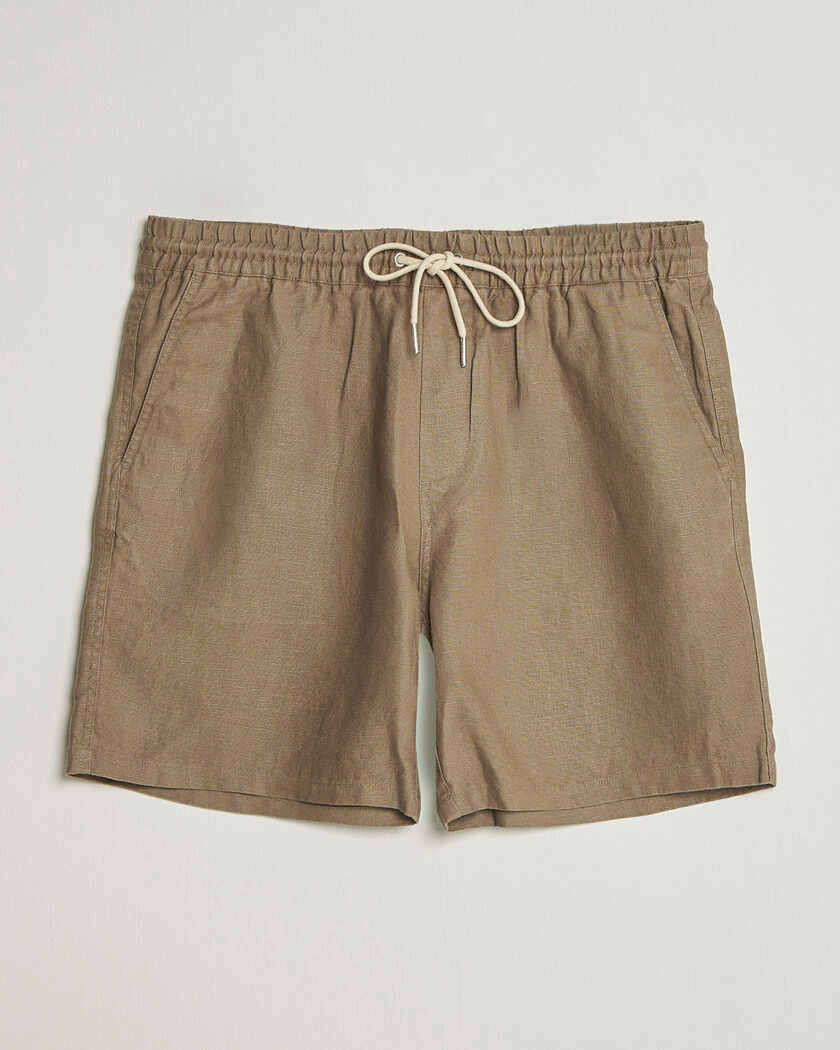 NN07 Gregor Linen Drawstring Shorts Clay Mirage – Marrone