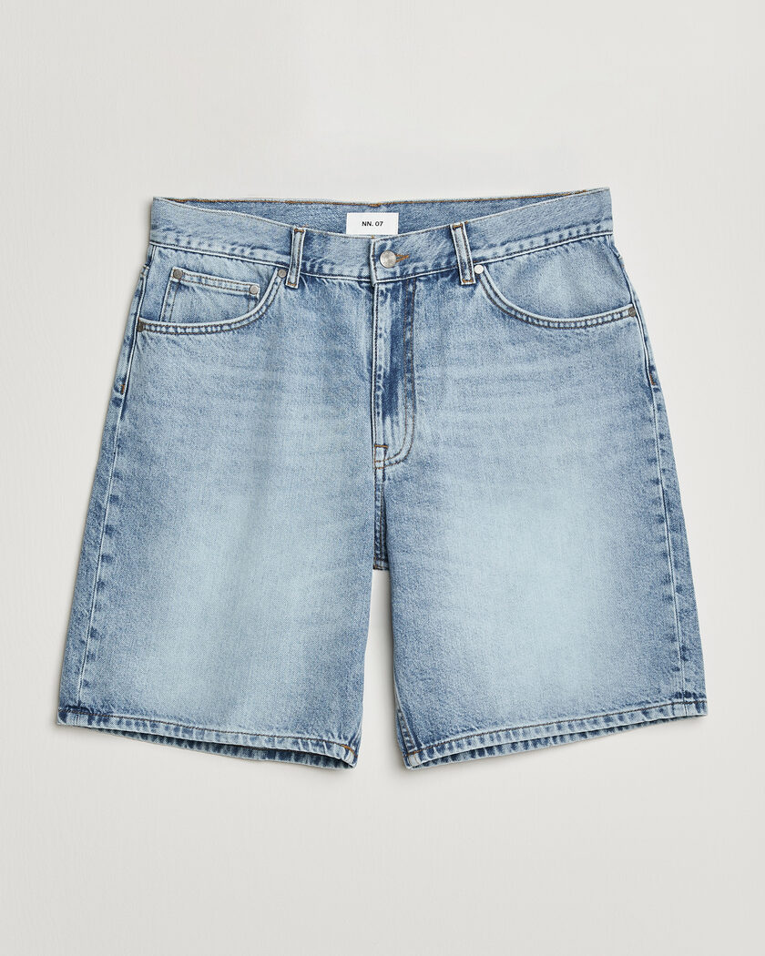 NN07 Otis Denim Shorts Light Blue Washed – Blu