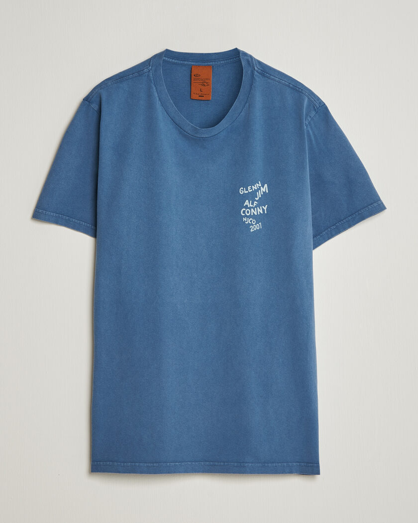 Nudie Jeans Roy OG Line-Up T-Shirt French Blue – Blu