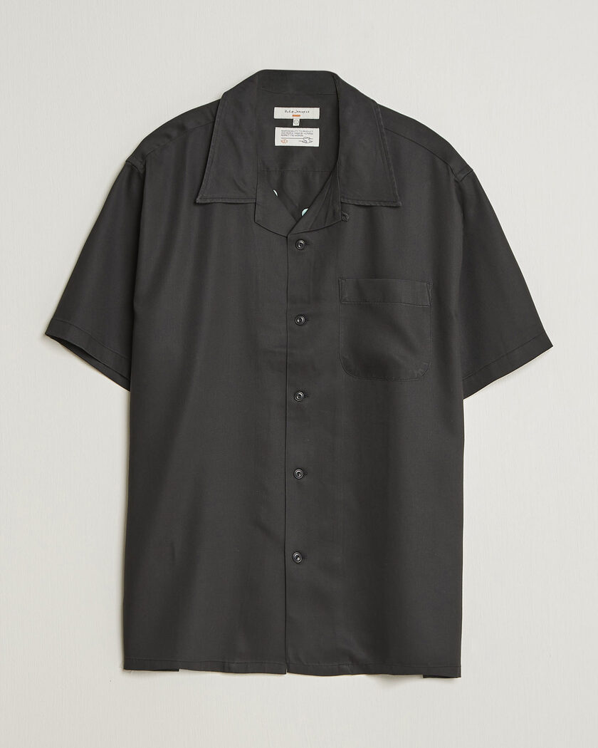 Nudie Jeans Arthur Bowling Shirt Saftey Pi Black – Nero