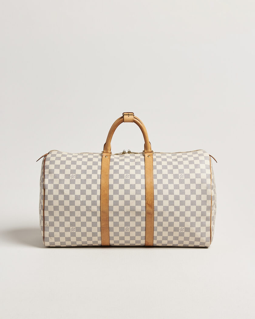 Louis Vuitton Pre-Owned Keepall 50 Damier Azur – Bianco