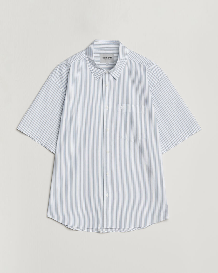 Carhartt WIP Short Sleeve Keene Cotton/Poplin Shirt White – Multicolore