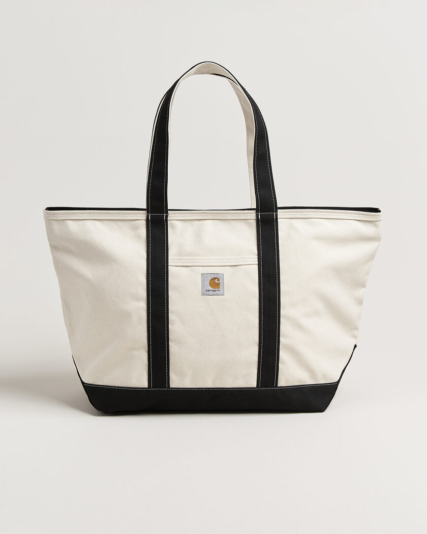 Carhartt WIP Canvas Beach Tote Natural/Black – Bianco