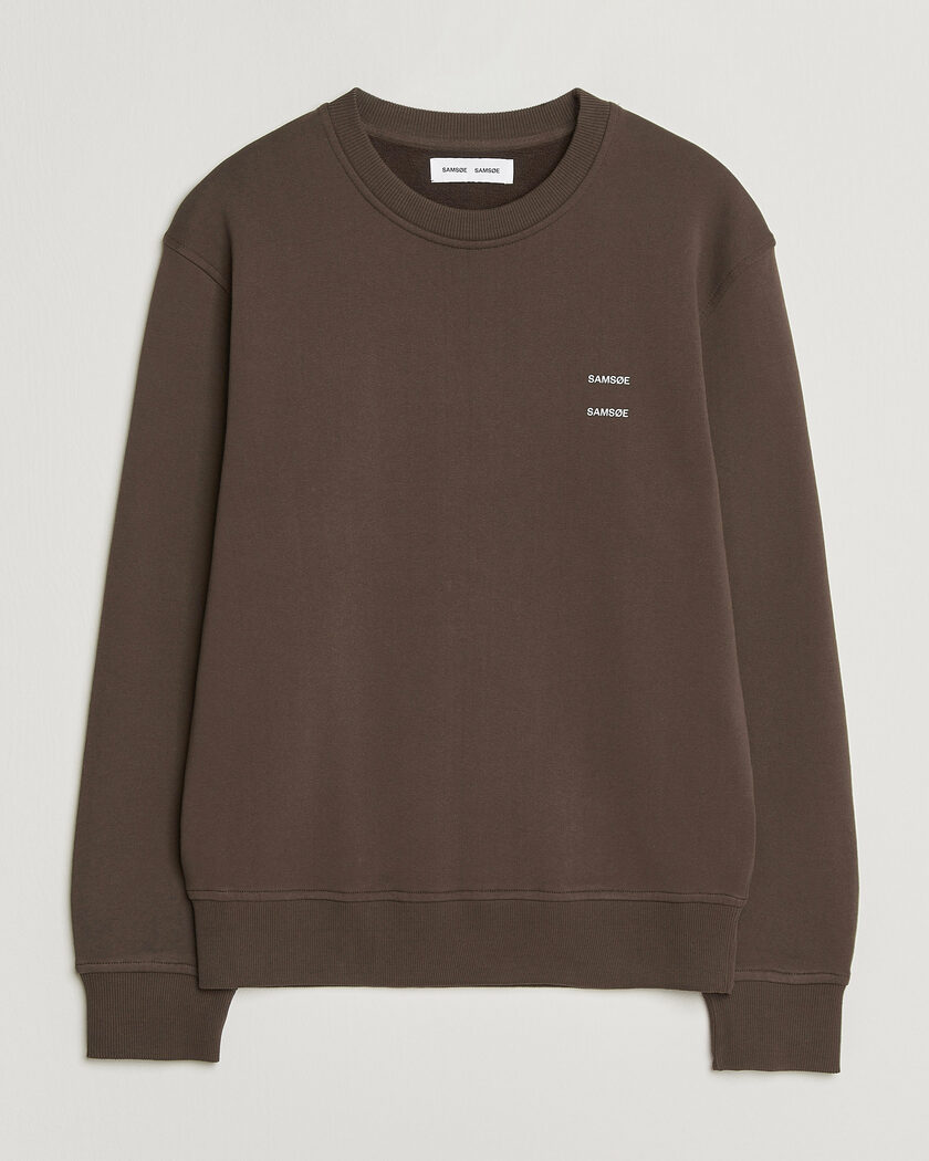 Samsøe Samsøe Joel Organic Cotton Sweatshirt Turkish Coffee – Marrone