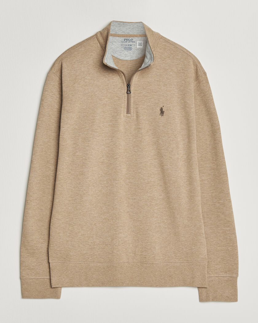 Polo Ralph Lauren Double Knit Half Zip Warm Brown – Marrone