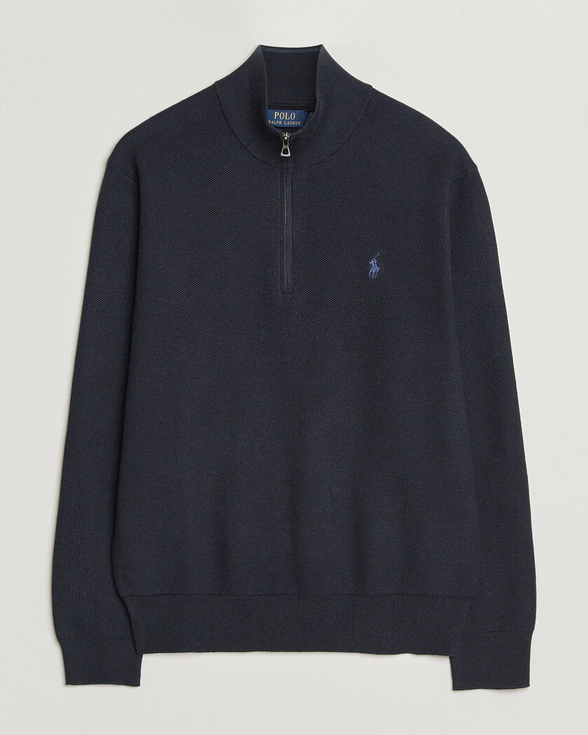Polo Ralph Lauren Textured Half-Zip Navy Heather – Blu