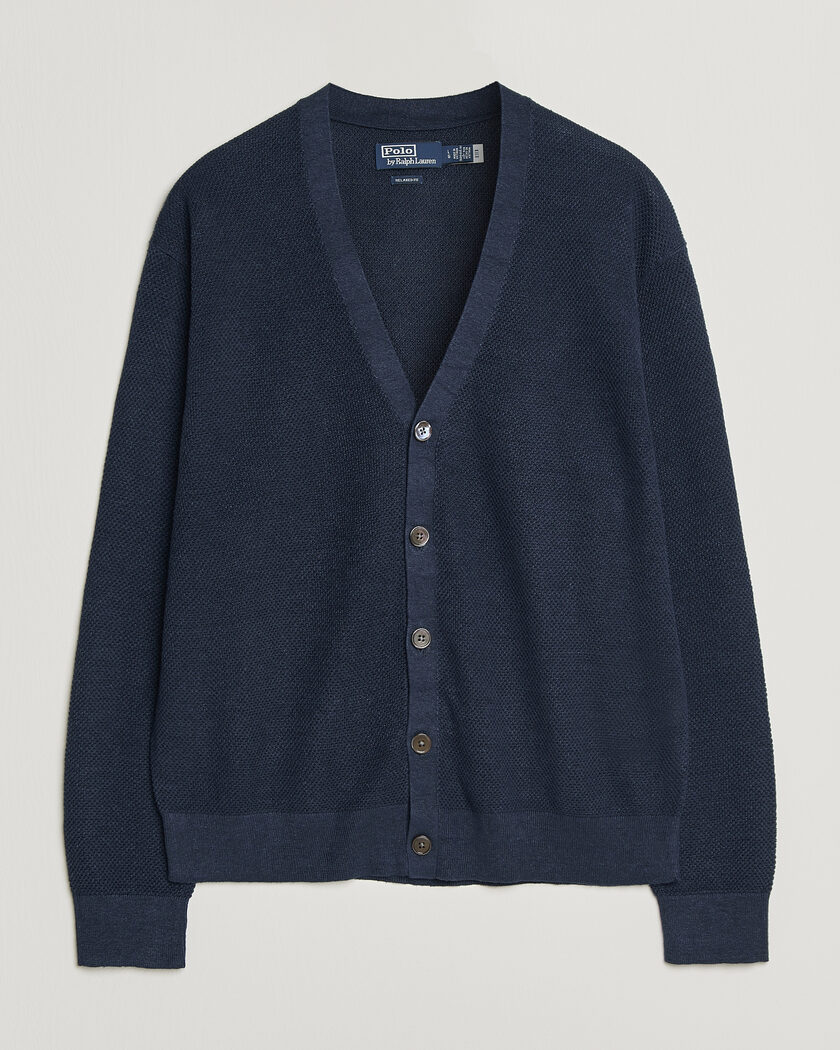 Polo Ralph Lauren Linen Cardigan Newport Navy – Blu