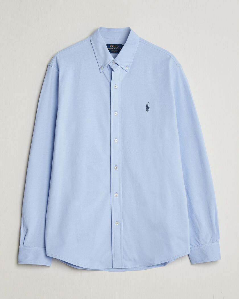 Polo Ralph Lauren Featherweight Mesh Shirt Pebble Blue – Blu