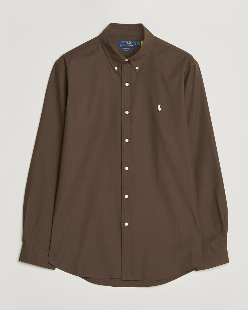 Polo Ralph Lauren Custom Fit Poplin Shirt Nutmeg Brown – Marrone