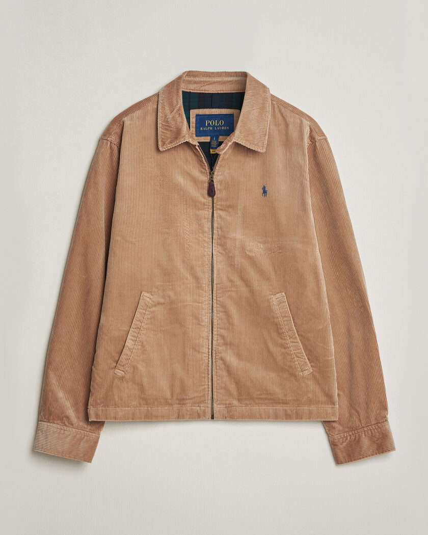 Polo Ralph Lauren Wale Corduroy Windbreaker Vintage Khaki – Marrone