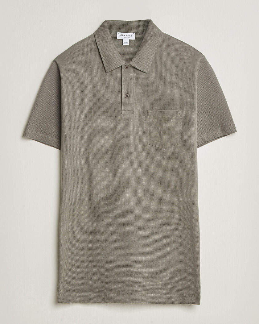 Sunspel Riviera Polo Shirt Fossil Grey – Grigio