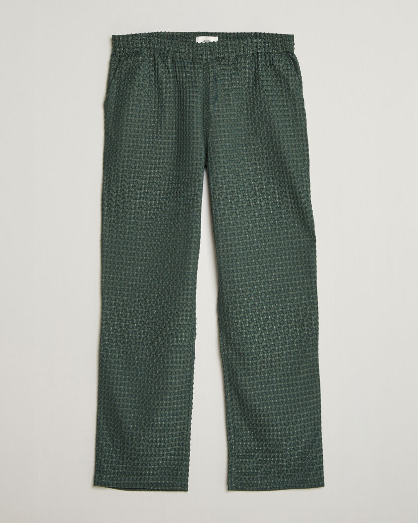 LES DEUX Check Seersucker Casual Pants Pine Green – Verde