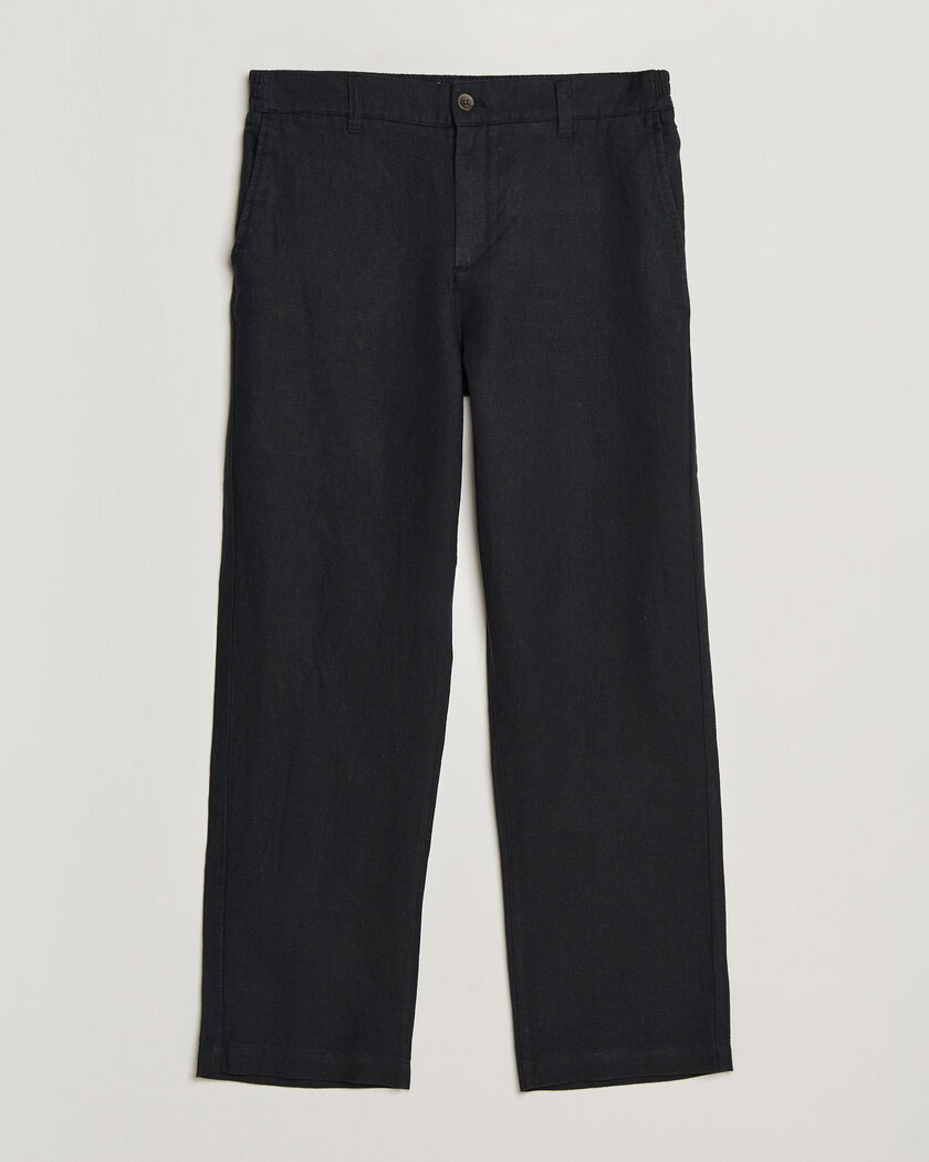 LES DEUX Linen Comfort Suit Pants Black – Nero