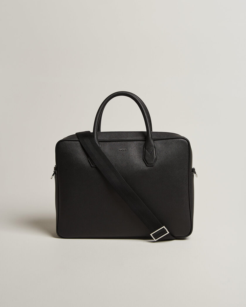 BOSS BLACK Northon Leather Document Case Black – Nero