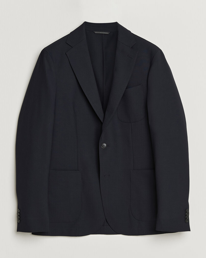 BOSS BLACK Hanry Wool Patch Pocket Blazer Dark Blue – Blu