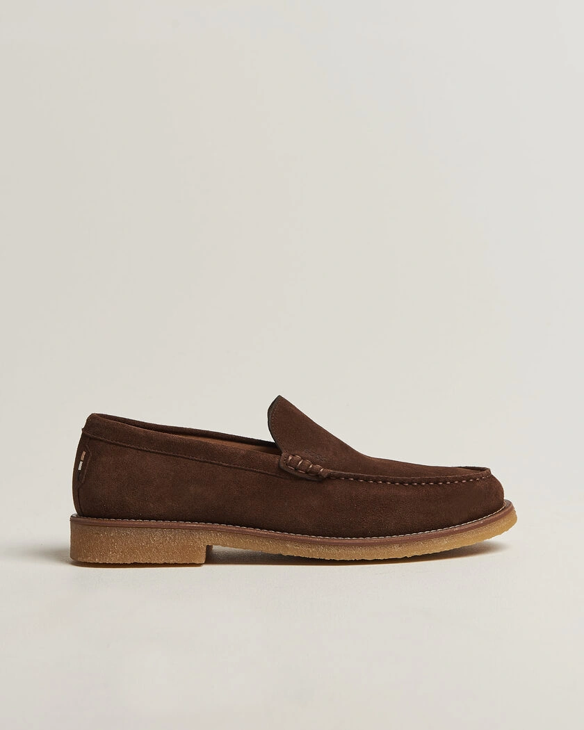 BOSS BLACK Kope Suede Moccasin Dark Brown – Marrone