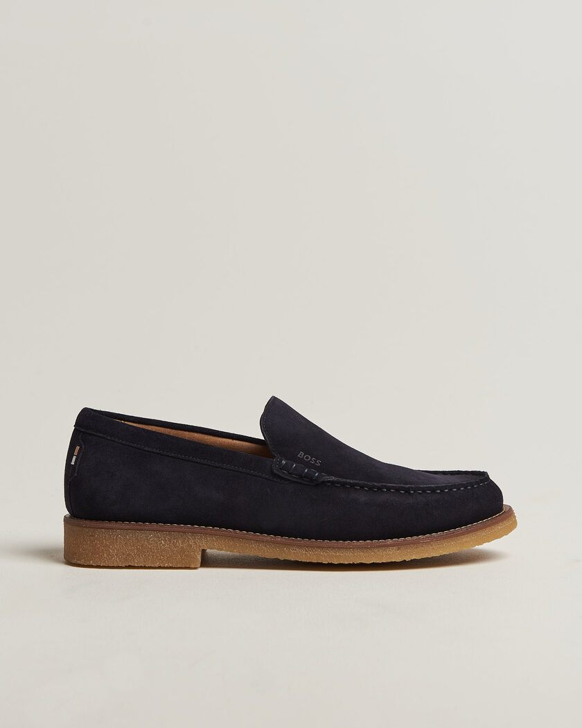BOSS BLACK Kope Suede Moccasin Dark Blue – Blu