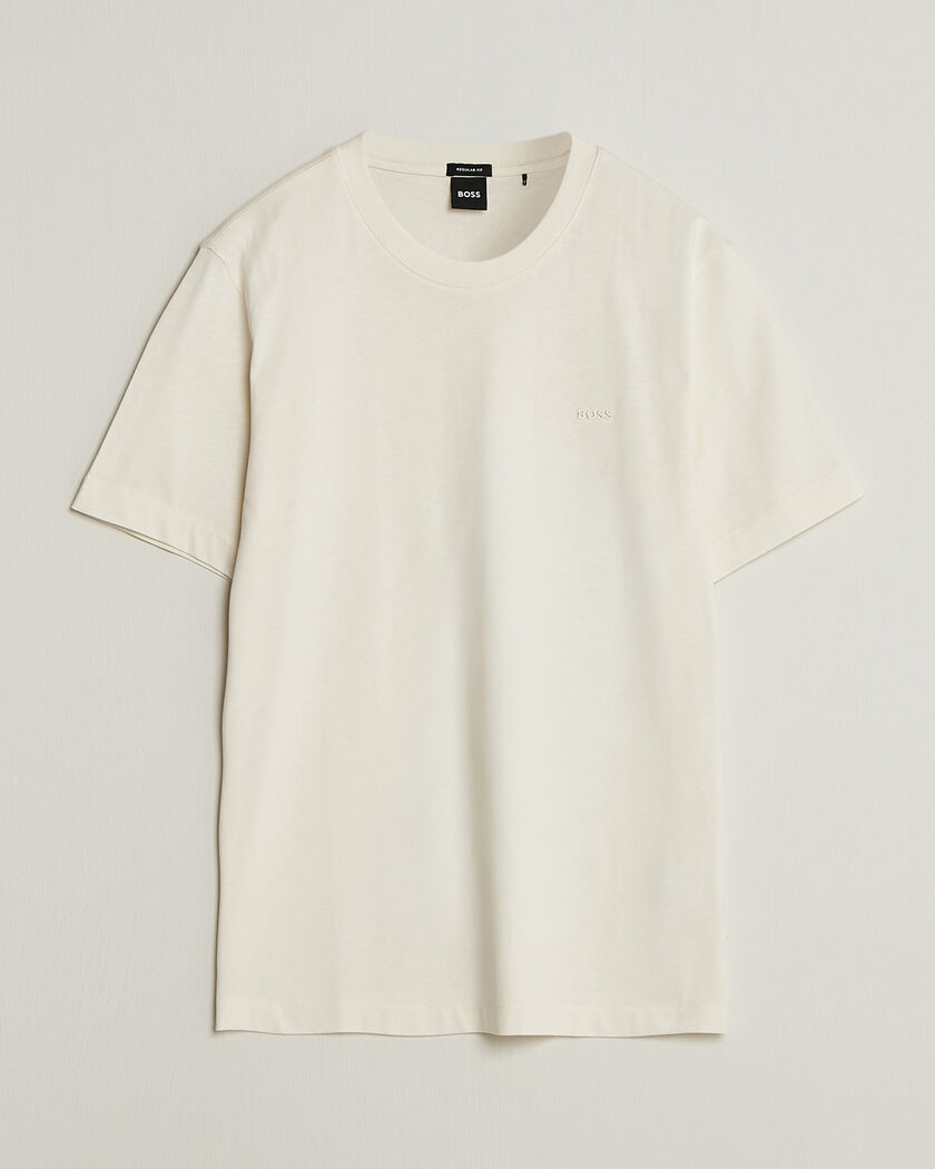 BOSS BLACK Thompson Crew Neck T-Shirt Open White – Bianco