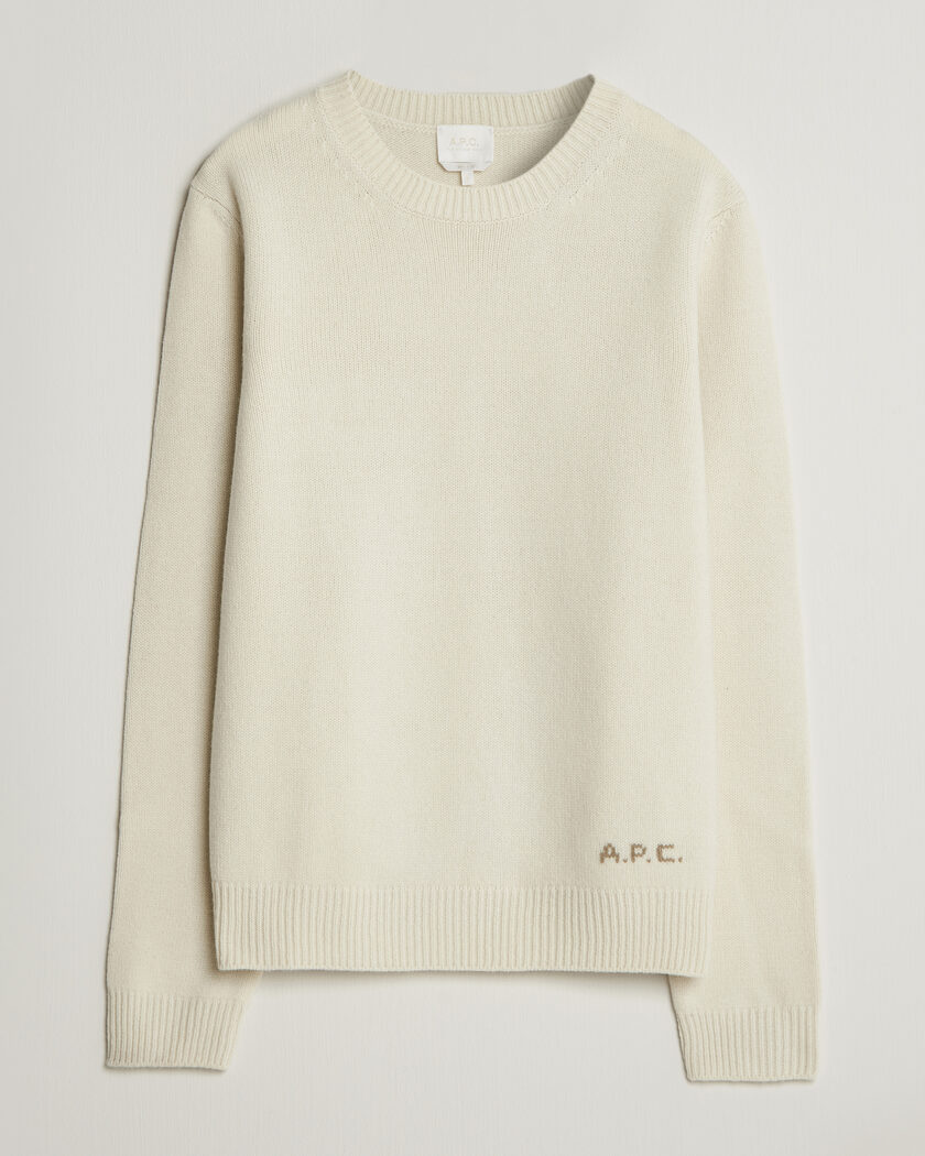 A.P.C. Edmond Wool Knitted Sweater Ecru – Bianco