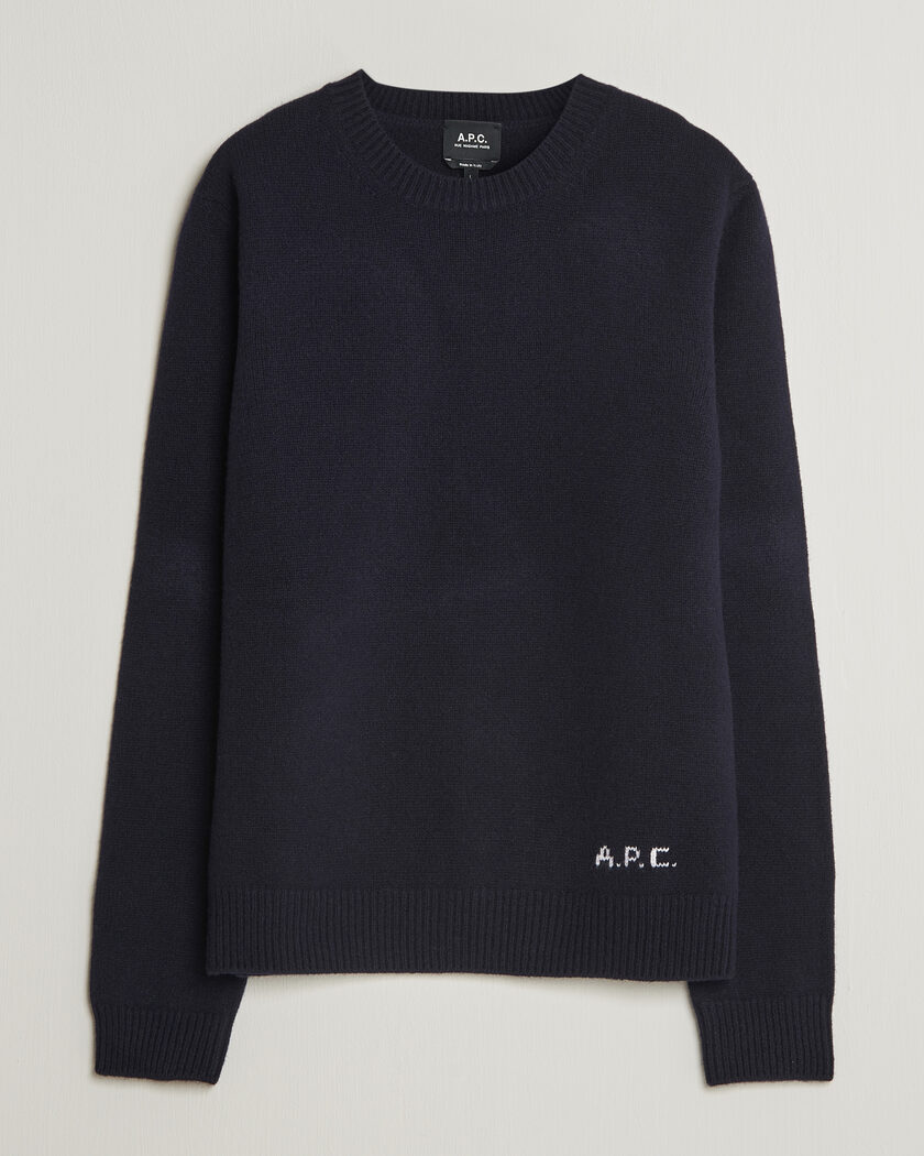 A.P.C. Edmond Wool Knitted Sweater Dark Navy – Blu