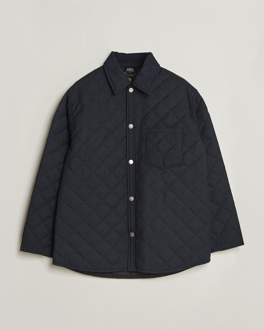 A.P.C. Georges Quilted Jacket Dark Navy – Blu