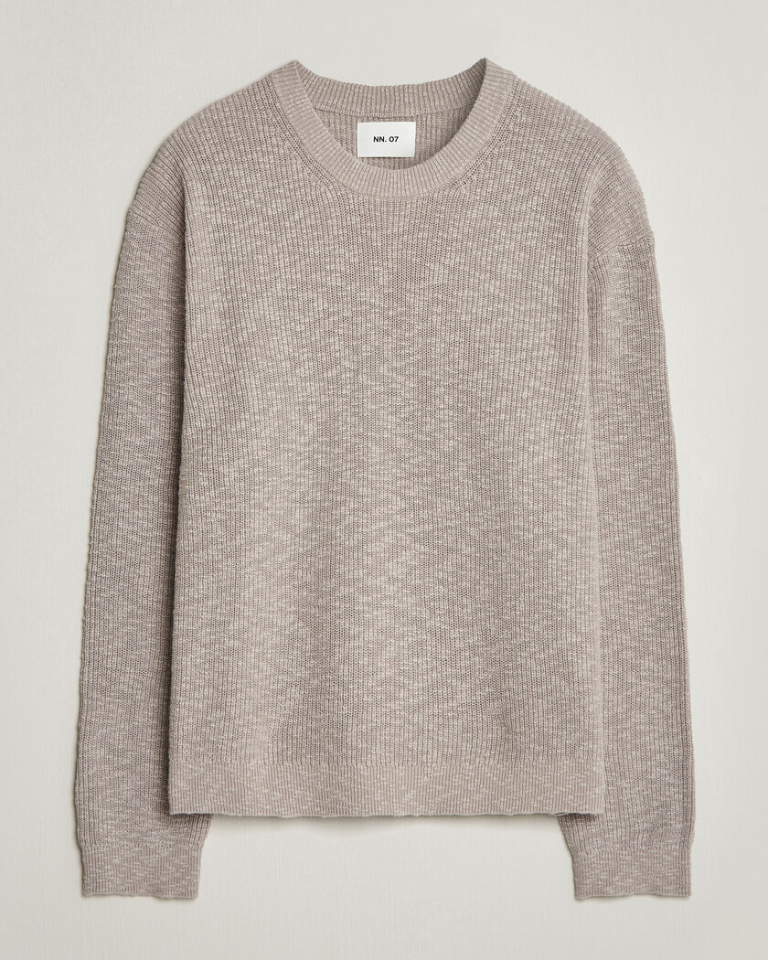 NN07 Russell Cotton Knitted Sweater Moon Dust – Grigio