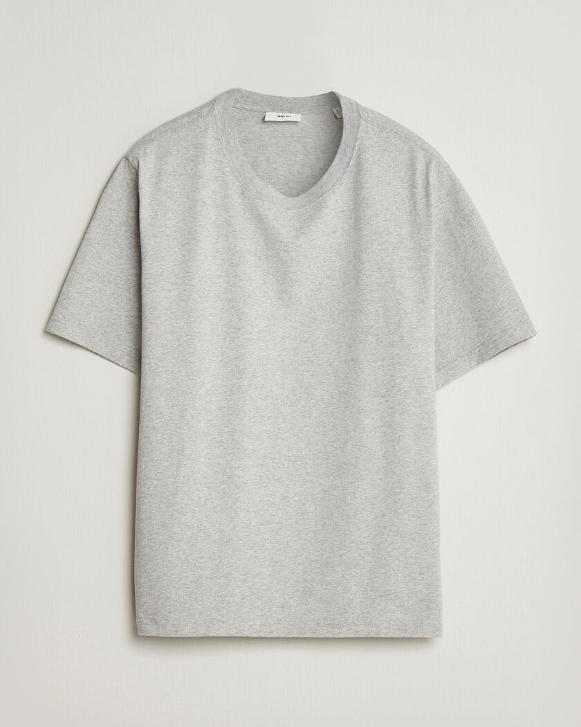 NN07 Jett Printed HQ T-Shirt Grey Melange – Grigio