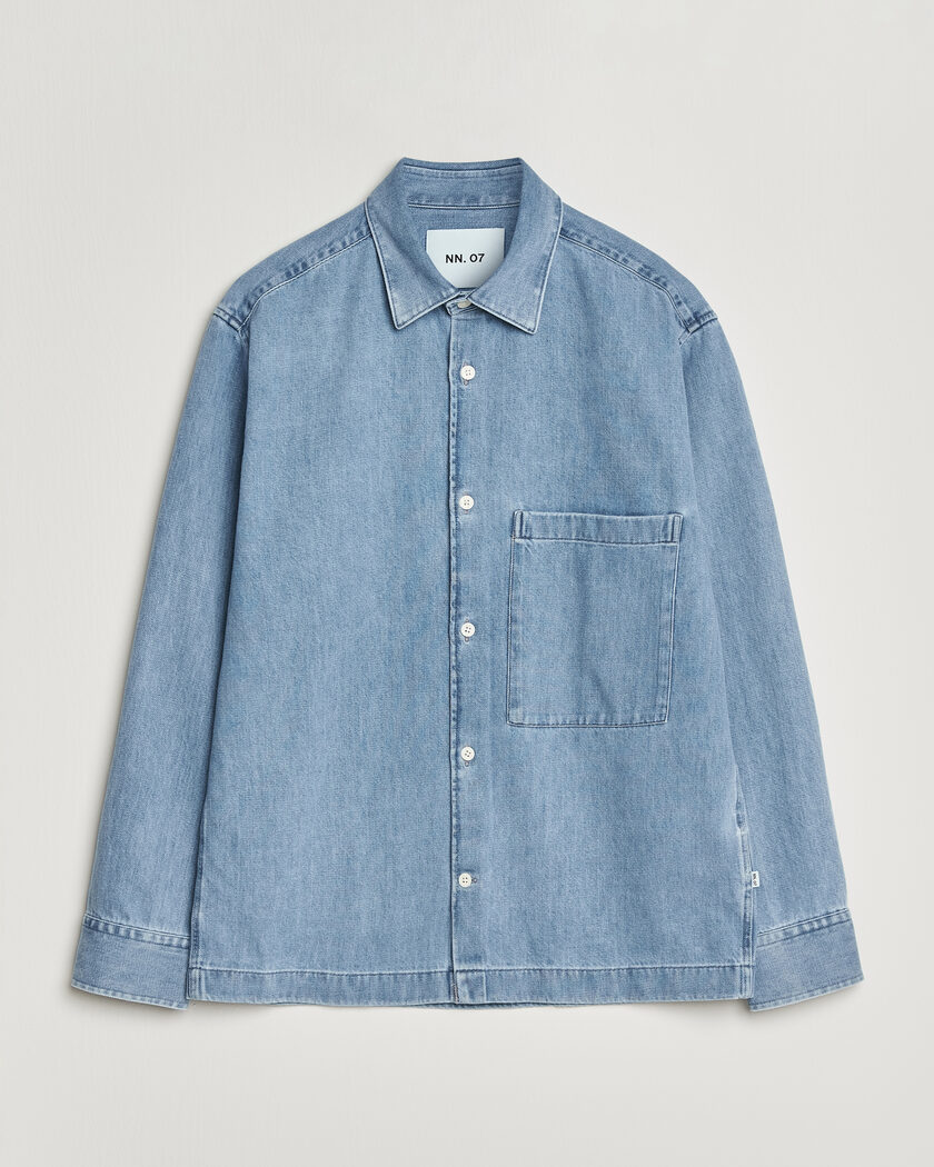 NN07 Freddy Denim Overshirt Light Blue – Blu