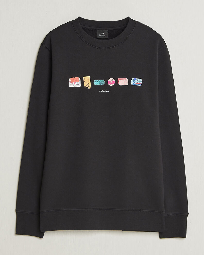 PS Paul Smith In A Row Crew Neck Sweatshirt Black – Nero